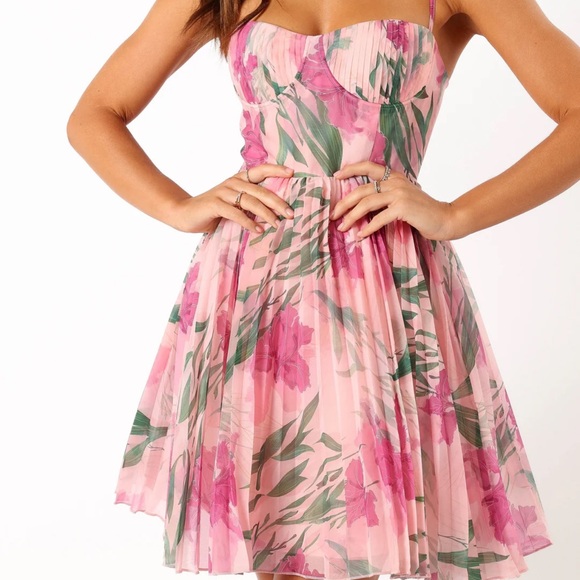 Nordstrom Achanti Pink Floral Mini Dress - Picture 4 of 15